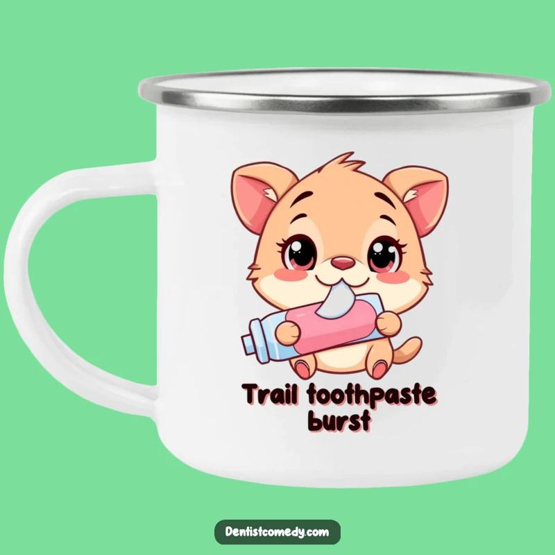 Funny Wide-Eyed Animal Toothpaste Camping Mug - Durable Squirting Expression Outdoor Gift