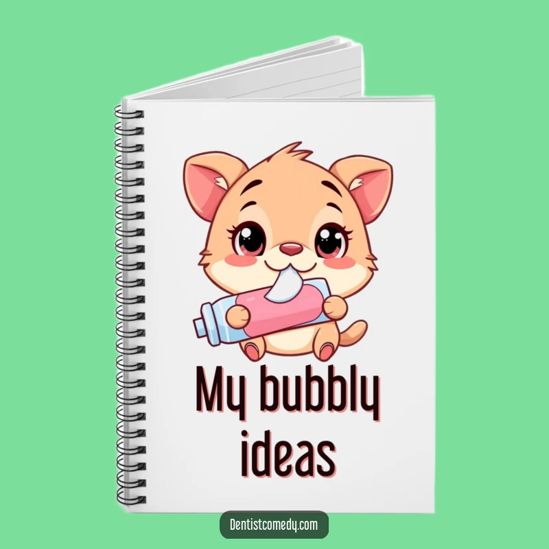 Funny Wide-Eyed Animal Toothpaste Notebook - Lined Squirting Expression Journal Gift