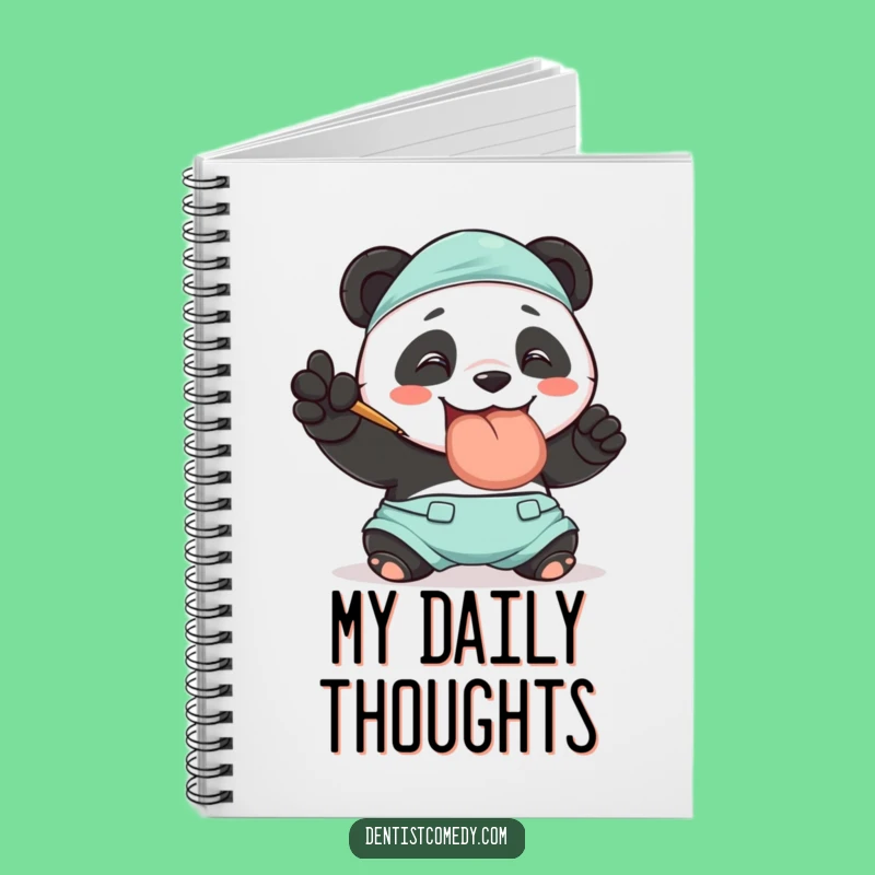 Funny Panda Dentist Notebook: Smiling Panda Writes Notes, Fun Funny Gift